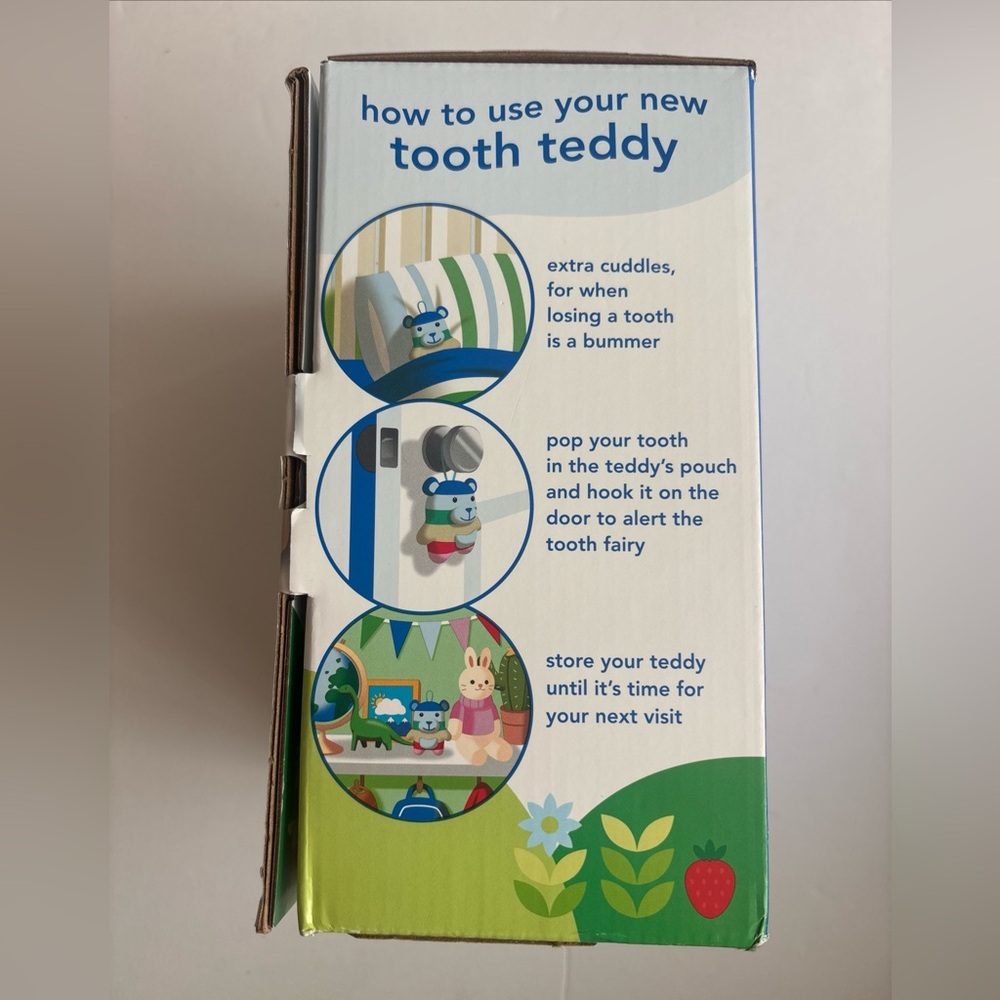 Hello Tooth Fairy Multicolor Teddy Bear, Strawberry Toothpaste & Toothbrush Kit - Picture 2 of 10